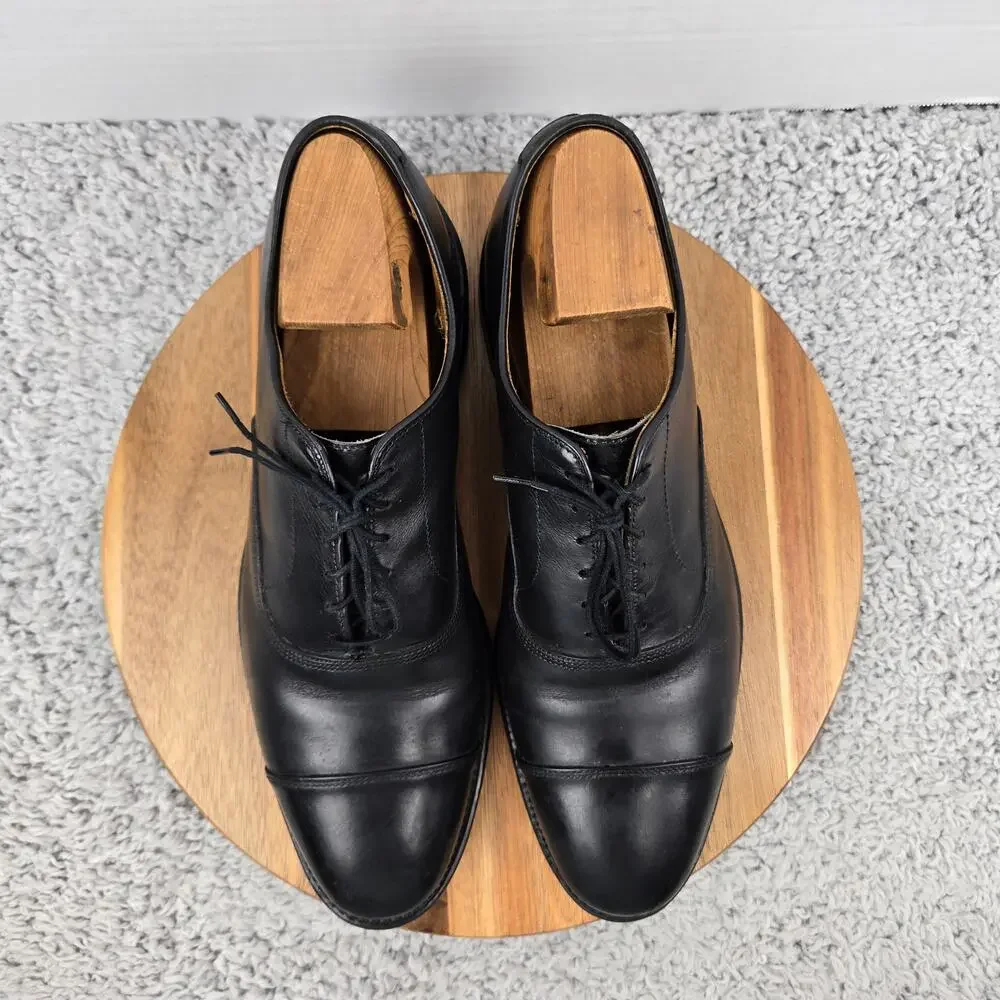 Allen Edmonds Mens 11D Park Avenue Cap Toe Black Leather Oxford Dress Shoe 5615